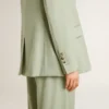 Blazer pour femme en laine vert sauge