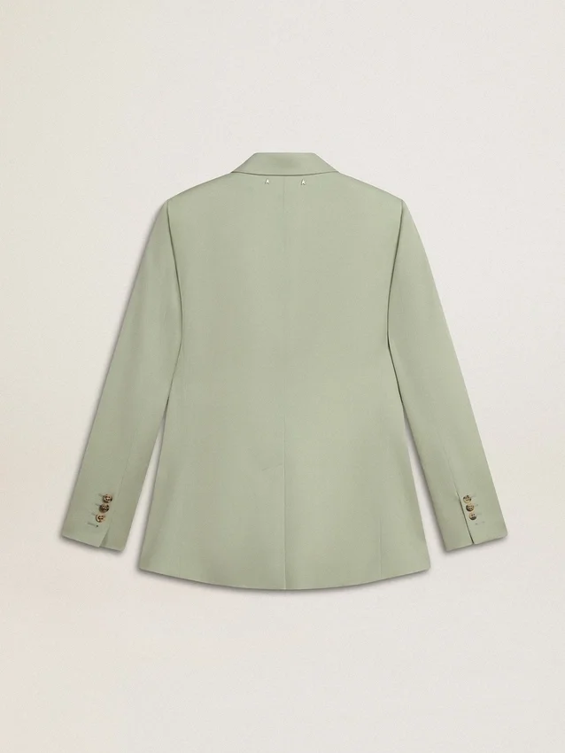 Blazer pour femme en laine vert sauge
