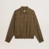 Blouson aviateur en laine pour femme