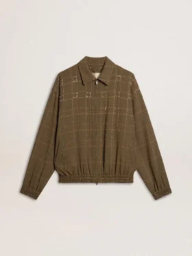 Blouson aviateur en laine pour femme