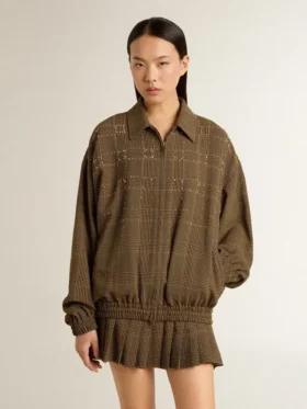 Blouson aviateur en laine pour femme