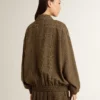 Blouson aviateur en laine pour femme