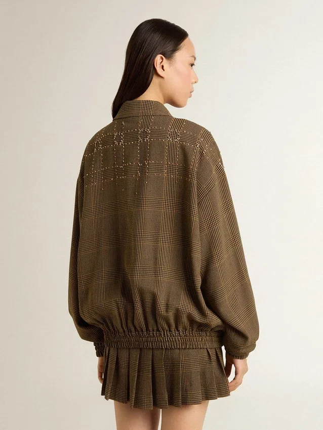 Blouson aviateur en laine pour femme