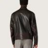 Blouson aviateur pour homme en cuir nappa bordeaux