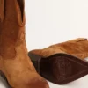 Bottes basses Wish Star en daim couleur cognac avec étoile incrustée