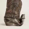 Bottes basses Wish Star pour femme en cuir noir ornées d’une étoile argentée