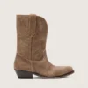 Bottes basses Wish Star pour femme en daim gris avec broderie étoilée
