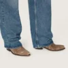 Bottes basses Wish Star pour femme en daim gris avec broderie étoilée