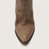 Bottes basses Wish Star pour femme en daim gris avec broderie étoilée