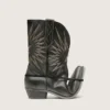 Bottes basses Wish Star pour homme en cuir noir ornées d’une étoile argentée