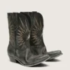 Bottes basses Wish Star pour homme en cuir noir ornées d’une étoile argentée