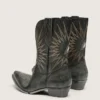 Bottes basses Wish Star pour homme en cuir noir ornées d’une étoile argentée