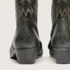 Bottes basses Wish Star pour homme en cuir noir ornées d’une étoile argentée