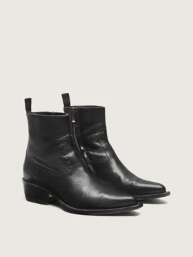 Bottes Debbie basses pour homme en cuir noir