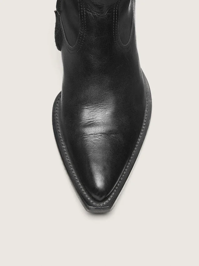 Bottes Debbie basses pour homme en cuir noir