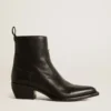 Bottes Debbie pour femme en cuir noir