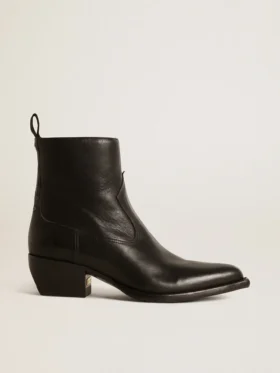 Bottes Debbie pour femme en cuir noir