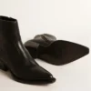 Bottes Debbie pour femme en cuir noir