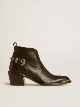Bottes Patty en cuir noir