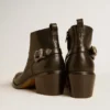 Bottes Patty en cuir noir