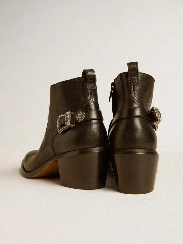 Bottes Patty en cuir noir