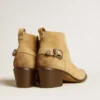 Bottes Patty en daim ciré couleur sable
