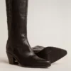 Bottes Wish Star pour femme en cuir noir avec broderie en forme d’étoile