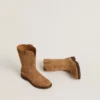 Bottes Wish Young en daim camel avec broderie étoilée