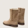 Bottes Wish junior en daim gris tourterelle avec broderie étoilée