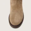 Bottes Wish junior en daim gris tourterelle avec broderie étoilée