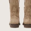 Bottes Wish junior en daim gris tourterelle avec broderie étoilée