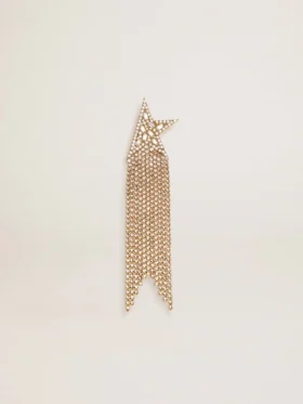 Boucle d’oreille pendante simple pour femme, couleur or antique, ornée de cristaux décoratifs