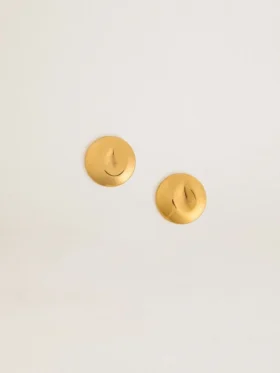 Boucles d’oreilles circulaires dorées