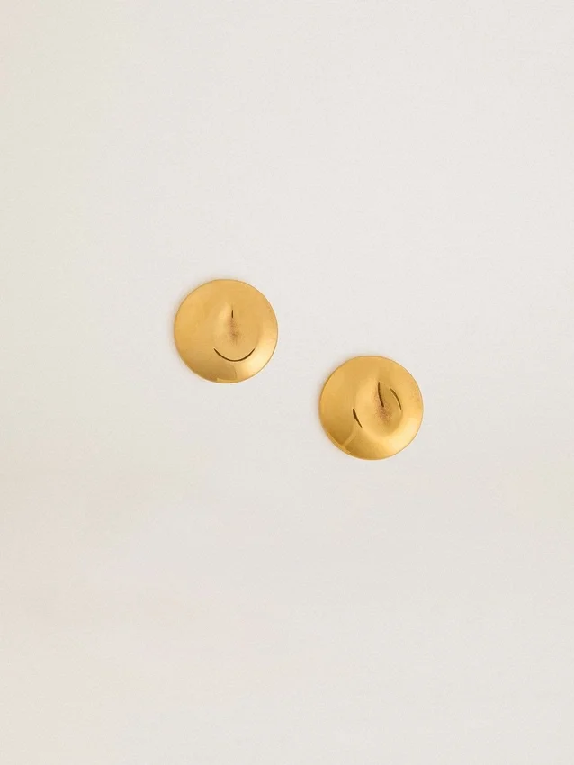 Boucles d’oreilles circulaires dorées