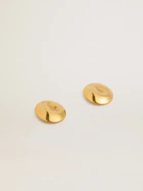 Boucles d’oreilles circulaires dorées