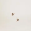 Boucles d’oreilles à clous pour femme, couleur or antique, ornées de cristaux
