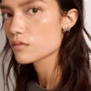 Boucles d’oreilles à clous pour femme, couleur or antique, ornées de cristaux
