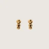 Boucles d’oreilles créoles avec clous de couleur or antique