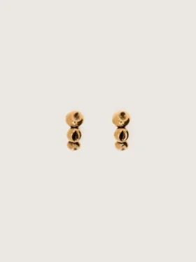 Boucles d’oreilles créoles avec clous de couleur or antique