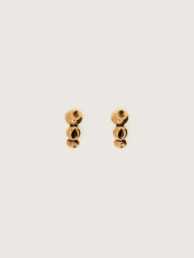 Boucles d’oreilles créoles avec clous de couleur or antique