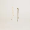 Boucles d’oreilles pendantes avec perles