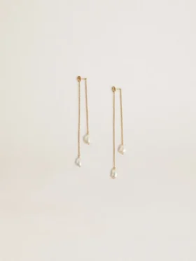 Boucles d’oreilles pendantes avec perles