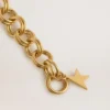 Bracelet à chaîne tissée couleur or antique avec fermoir en forme d’étoile