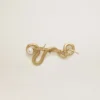 Broche en forme de serpent couleur or antique