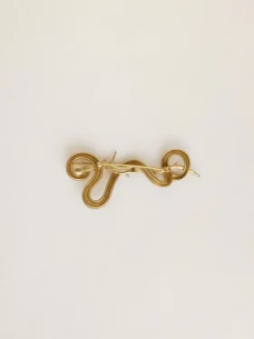 Broche en forme de serpent couleur or antique