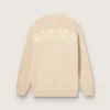 Cardigan beige pour femme avec inscription « Golden » dans le dos