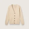Cardigan beige pour homme avec inscription « Golden » dans le dos