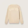 Cardigan beige pour homme avec inscription « Golden » dans le dos
