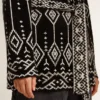 Cardigan noir pour femme avec ceinture et cristaux