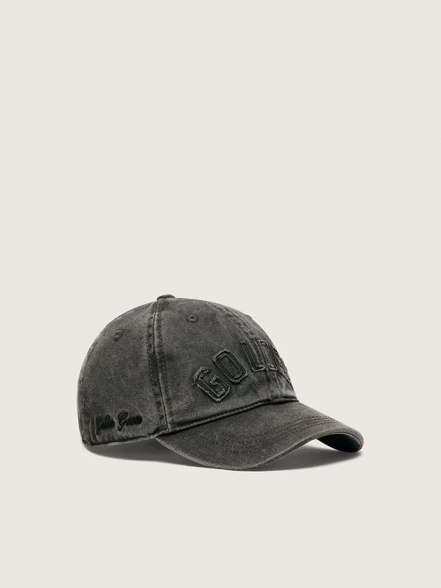 Casquette de baseball anthracite avec écusson « Golden » ton sur ton